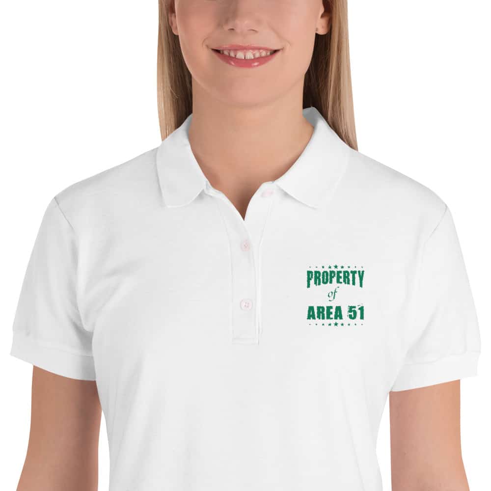 Property of Area 51 – Embroidered Women’s Polo Shirt