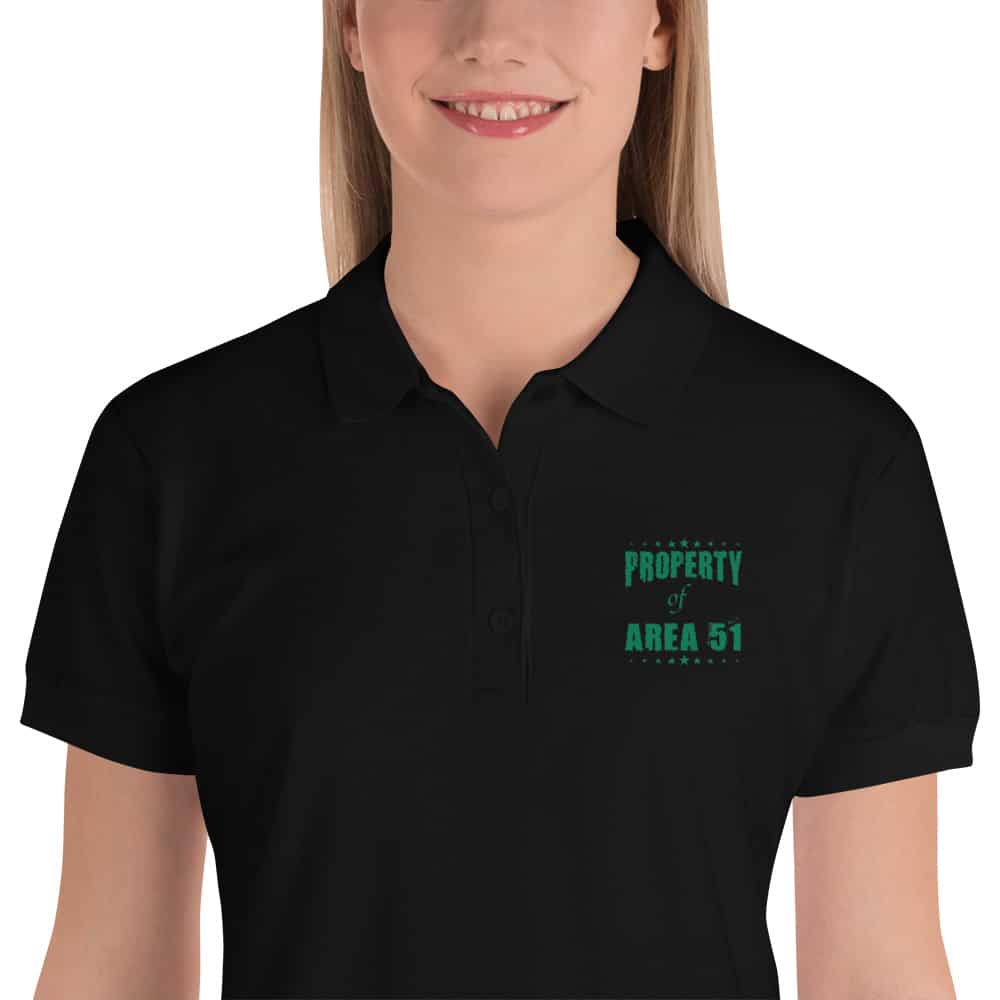 Property of Area 51 – Embroidered Women’s Polo Shirt