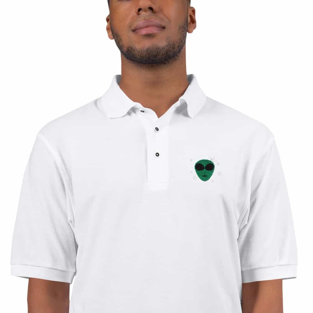 Alien Stars Men’s Premium Polo - White