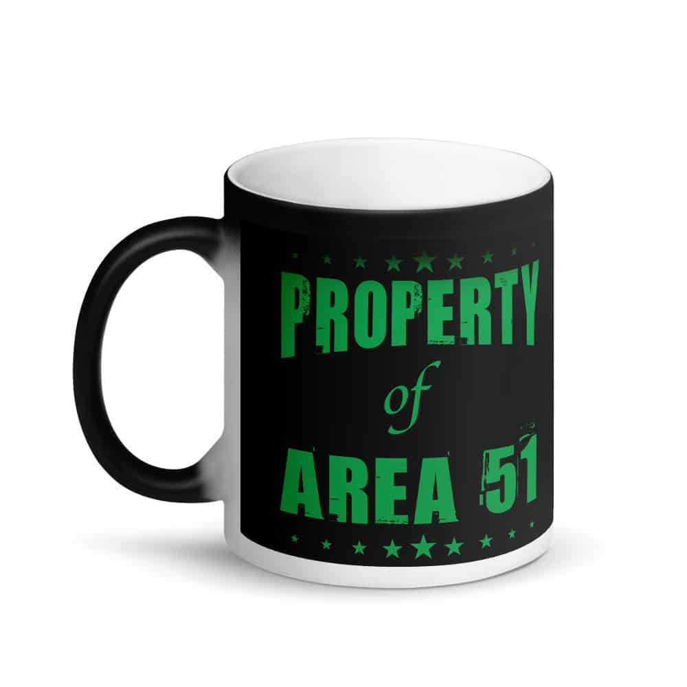Property of Area 51 – Matte Black MAGIC MUG