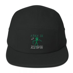 They Can’t Stop All of Us – Embroidered 5 Panel Camper - Black